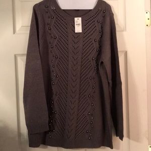 Beautiful sweater with beaded detail